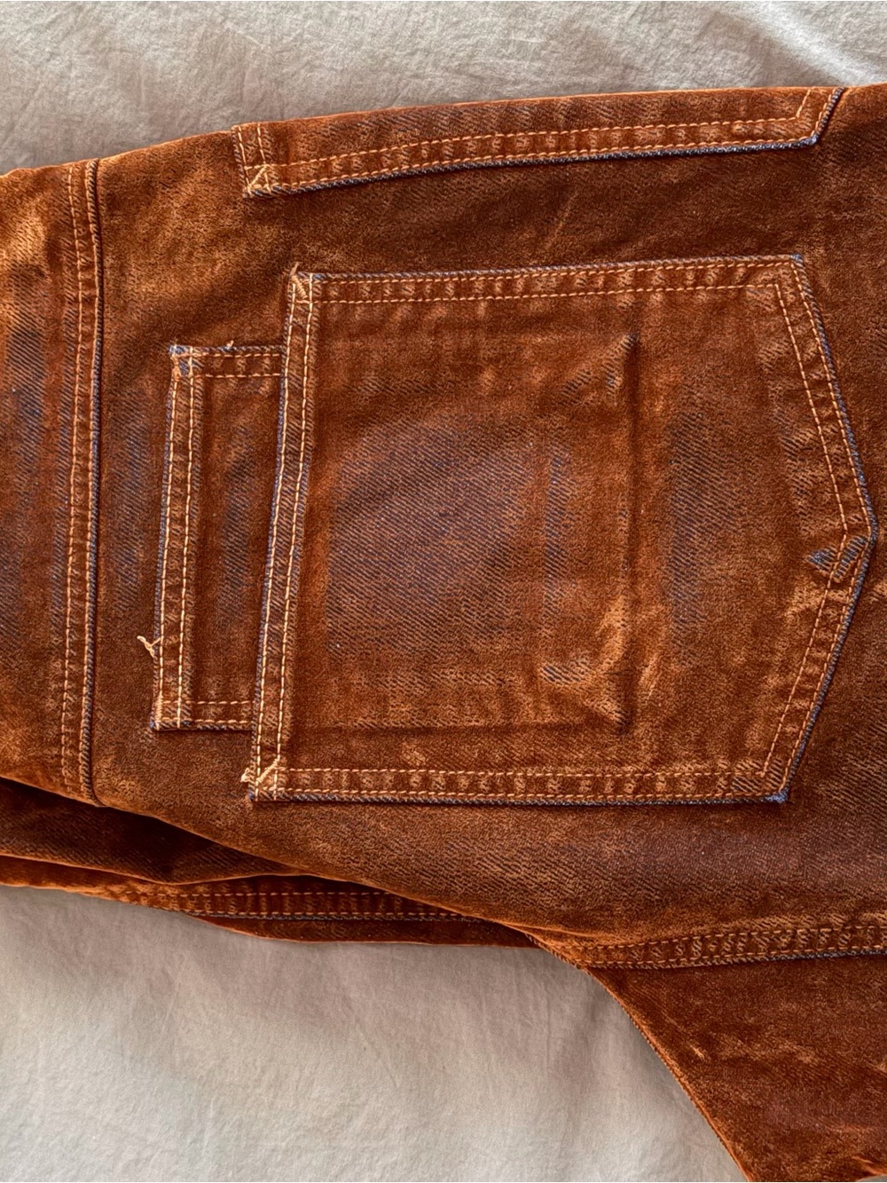 Free people Rust Velvet moxie Pants with Drawstring - Picture 3 of 3